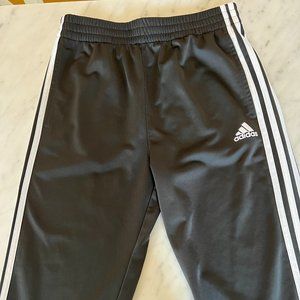 Black Adidas Three Stripe Pants Boys 14/16